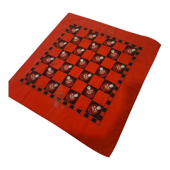 Vintage 1988 Burger King “King Me!” Checkerboard Bandana | Fast Food Promo - Picture 4 of 7